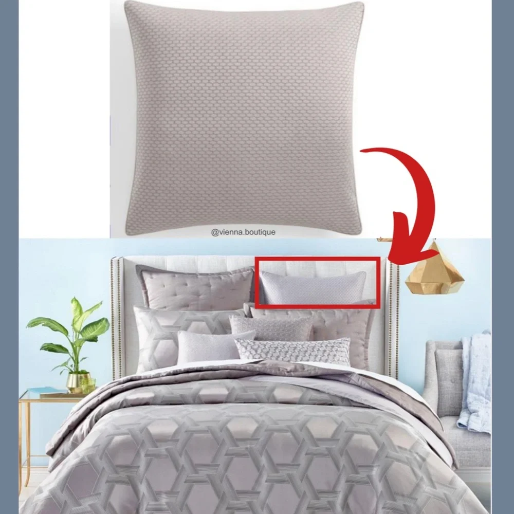 NEW Hotel Collection Honeycomb Trellis (1) Euro‎ European Sham Case